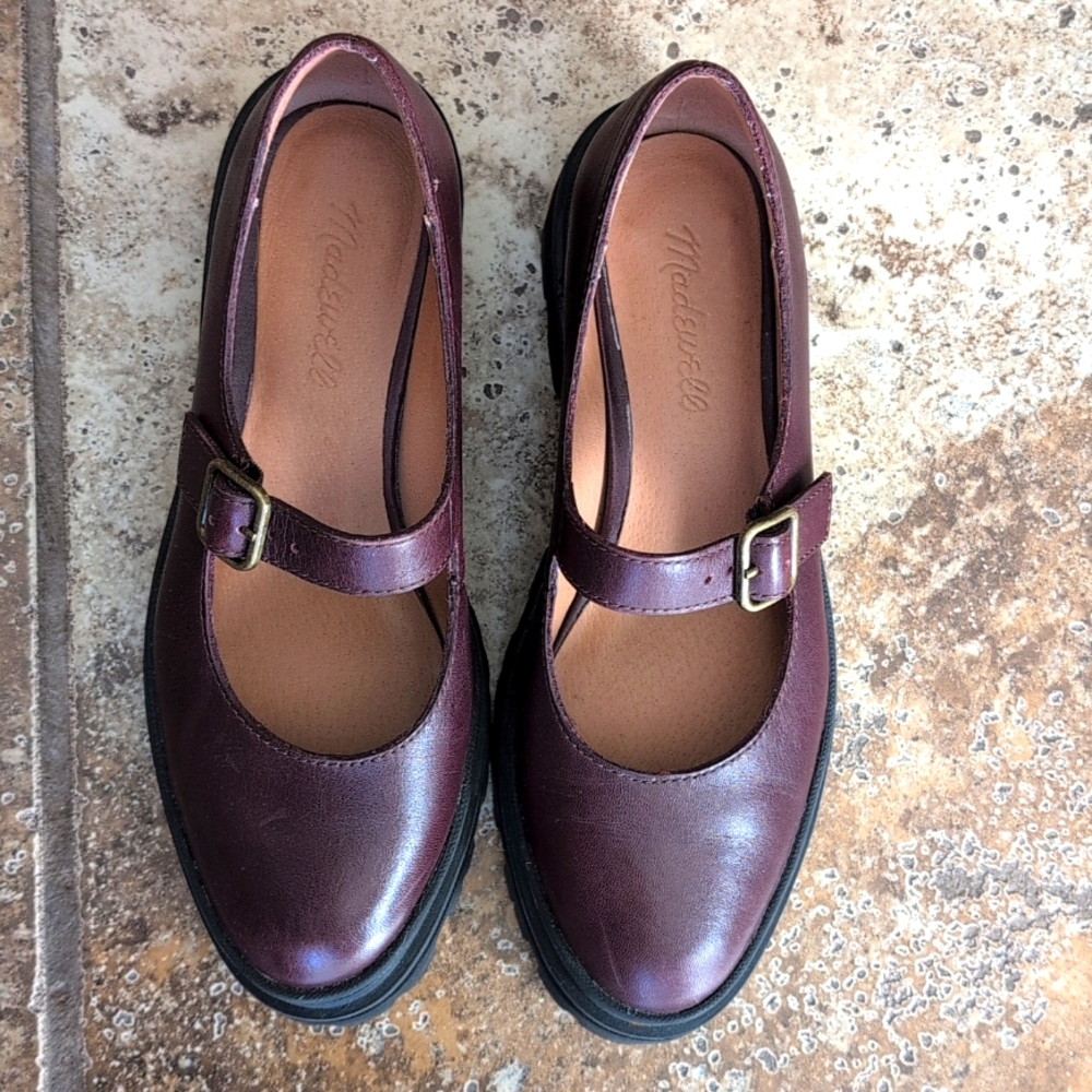 Madewell Freya Platform Lugsole Mary Jane Size 6
